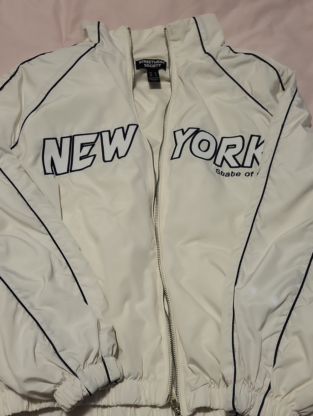 Streetwear Society Windbreaker Dark Blue & Off White